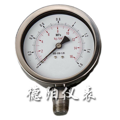 全不锈钢安全型压力表